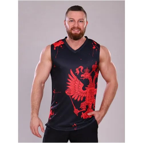 Майка спортивная Barracuda, размер L, black/red