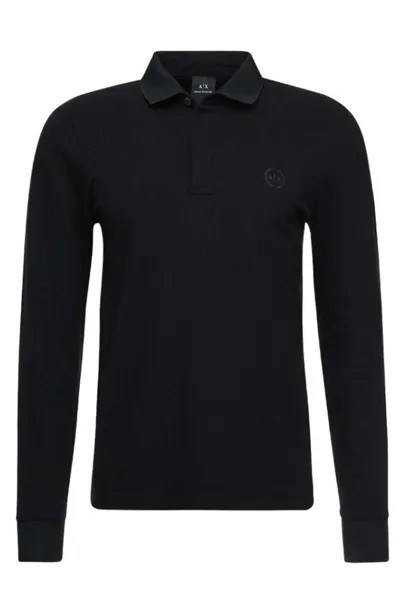 Поло с длинным рукавом Armani Exchange 8NZF79, черный