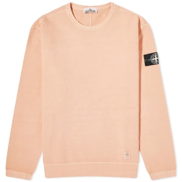 Свитшот Stone Island Closed Loop Tinto Terra Crew, розовато-персиковый