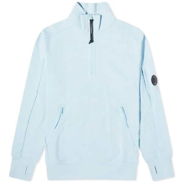 Свитшот C.P. Company Diagonal Raised Fleece Zipped, голубой