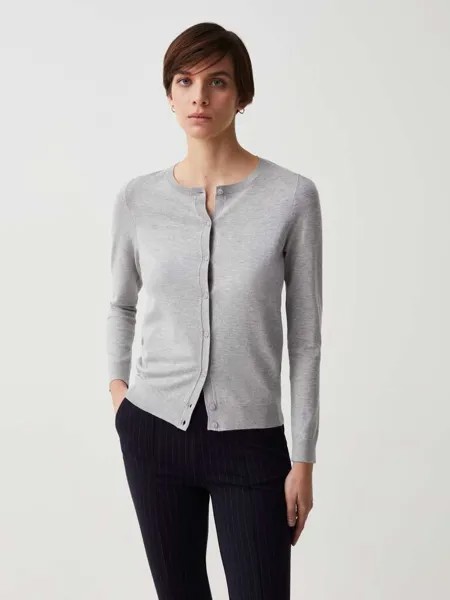 Кардиган с круглым вырезом Ovs, цвет light grey marl