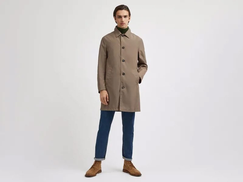 Плащ мужской United Colors of Benetton 21A_22IZ5K2E8 бежевый 2XL