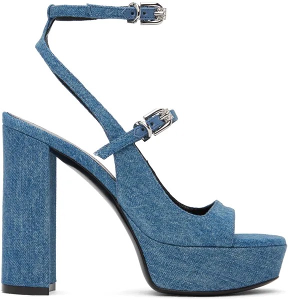 Синие босоножки на каблуке Voyou среднего размера Givenchy