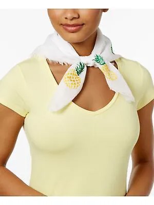 INC Женская белая бандана с ананасом, легкий шарф