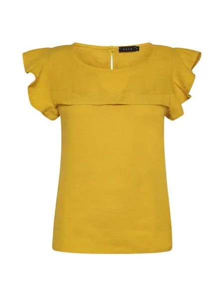 Однотонная блузка из чистого льна Koan Collection, желтый