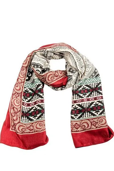 Палантин женский Vip Collection SG2141 красный, 180х90 см