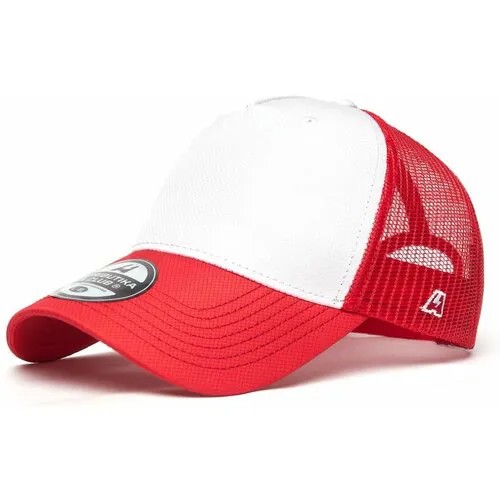 Бейсболка Atributika & Club, размер 55-58, красный, белый