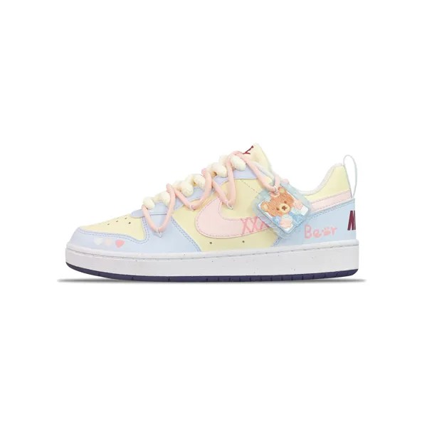 Кроссовки Nike Court Borough Skateboarding Shoes Women's Low-top Blue/yellow, синий/желтый