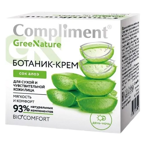 Compliment GreeNature Ботаник-крем для сухой и чувствительной кожи, 50 мл