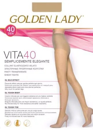 Колготки Golden Lady Vita 40 den, размер 4-L, melon (бежевый)