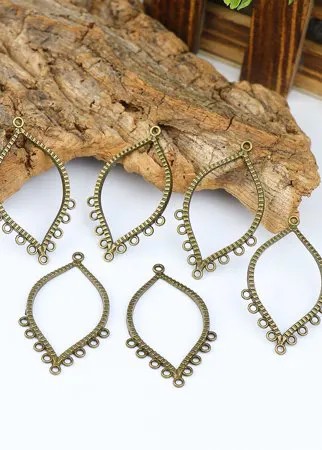 6шт текстурированный металлический кулон DIY