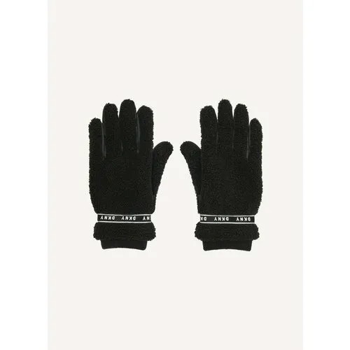 Перчатки DKNY мужские черные из шерпы