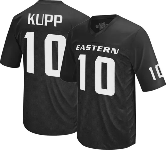 Мужская Retro Brand Футбольная майка Eastern Washington Eagles Cooper Kupp № 10, черная реплика