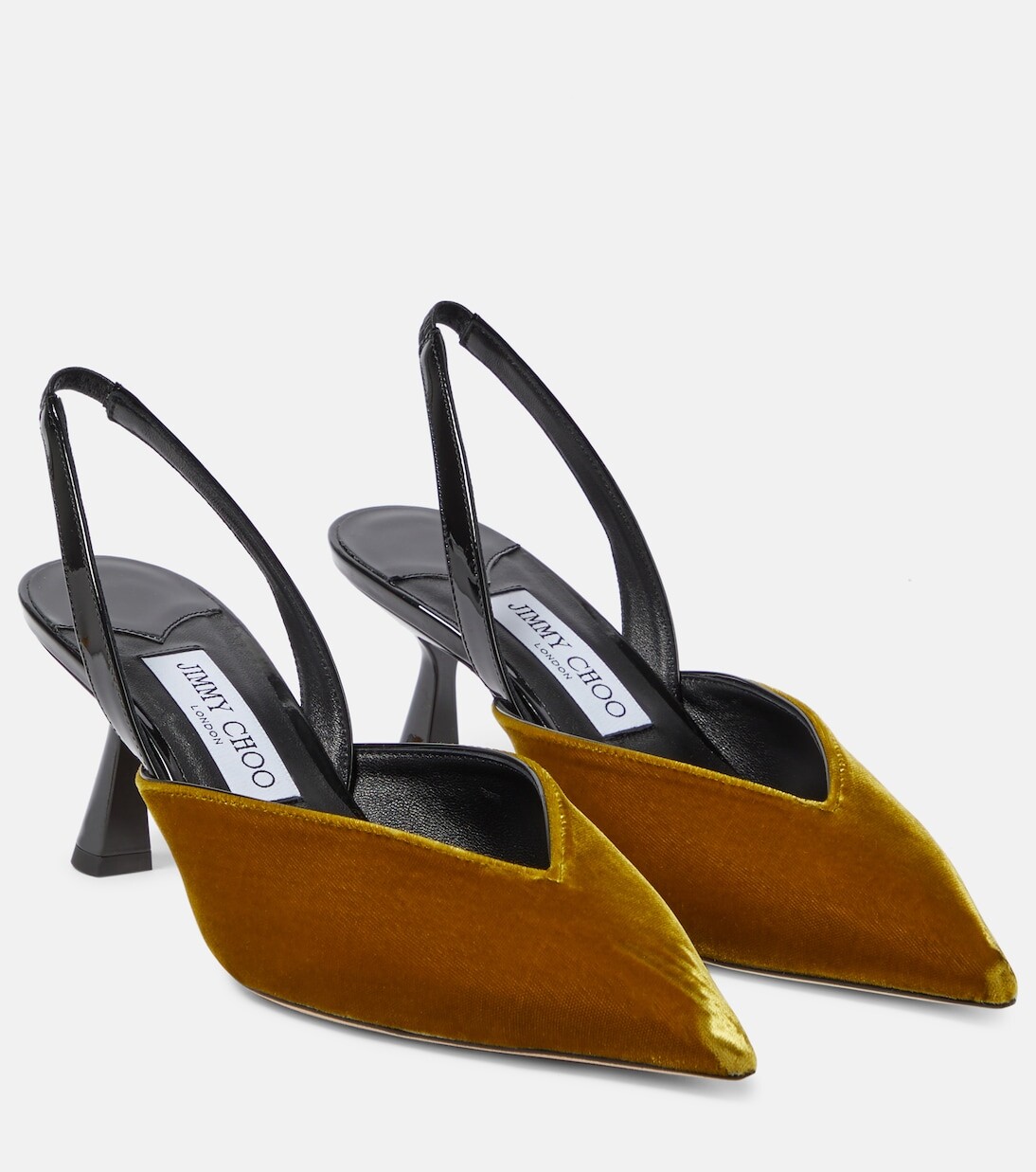 Бархатные туфли Maryanne 65 с пяткой на пятке Jimmy Choo, коричневый