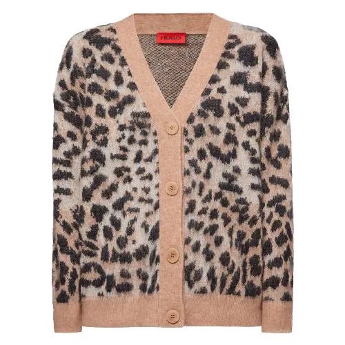 Вязаный кардиган HUGO Женская, Samireeny 10238126 01, 50459663, Open Miscellaneous, XL, код цвета: 975