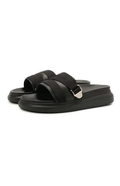 Комбинированные шлепанцы Alexander McQueen