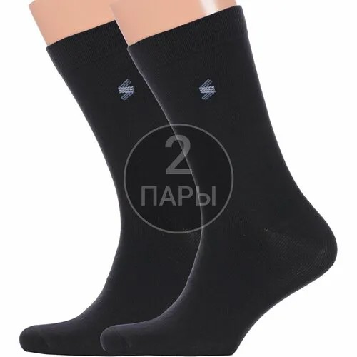 Носки Красная Ветка, комплект, 2 пары, размер 25, черные