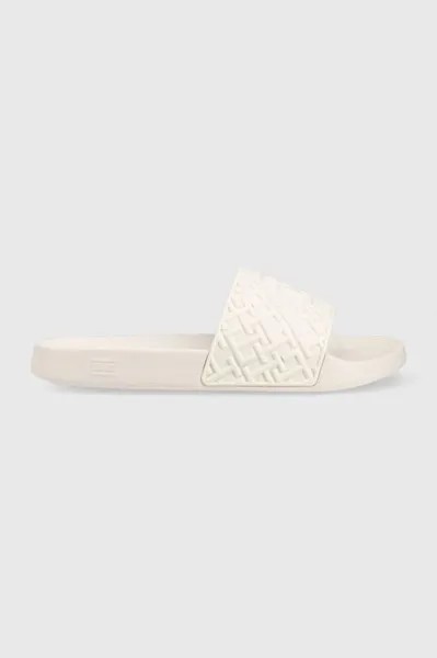 Шлепанцы TH MONOGRAM POOL SLIDE Tommy Hilfiger, белый