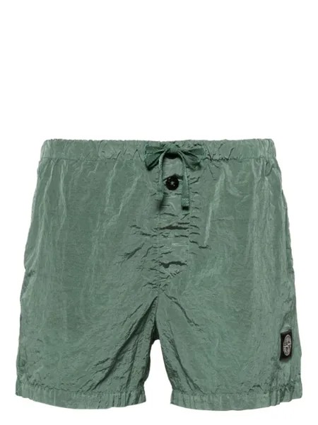 Stone Island плавки-шорты с нашивкой Compass, зеленый
