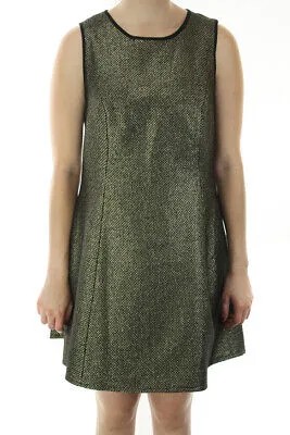 Made For Impulse Новое жаккардовое платье трапециевидной формы без рукавов цвета черного золота M $89