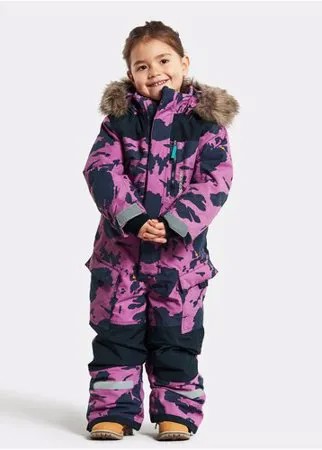 Didriksons комбинезон Polarbjornen PR 503836 (991) рост 90 острова на ярко-фиолетовом