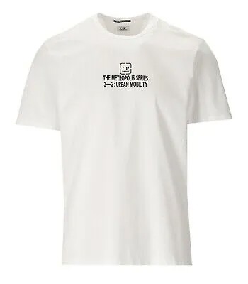 Cp Company The Metropolis Series Mercerized Jersey White T-shirt Man