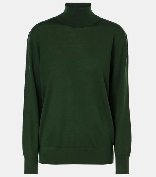 Шерстяной свитер с высоким воротом Dries Van Noten, цвет bottle