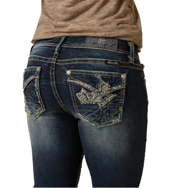 НОВИНКА - Женские эластичные джинсы скинни с вышивкой MISS ME - Размеры 29,30,31,32,33
