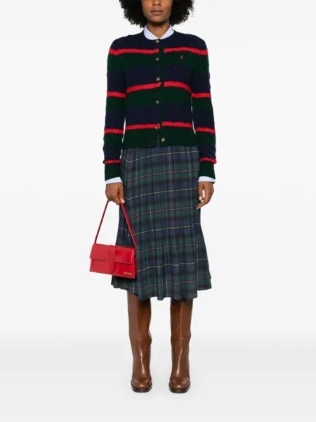 Polo Ralph Lauren кардиган в полоску, зеленый