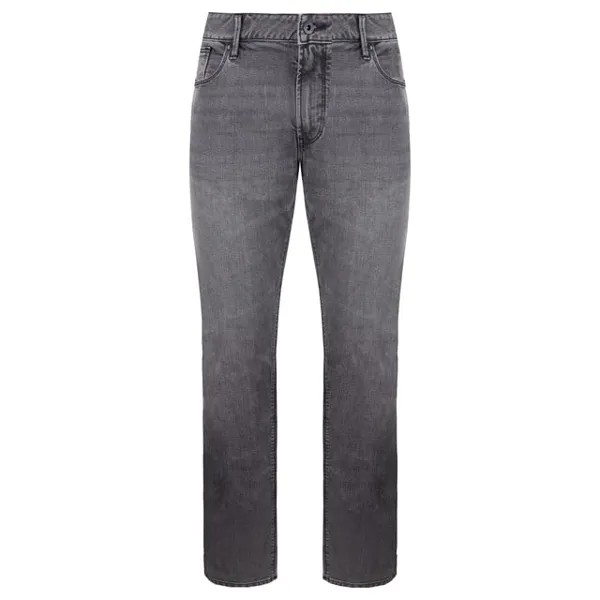 Мужские темные джинсы узкого кроя J06 Emporio Armani, серый