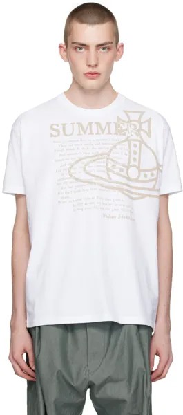 Белая летняя классическая футболка Vivienne Westwood