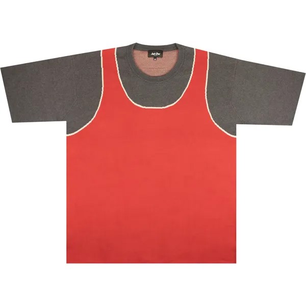 Баскетбольный трикотажный свитер с короткими рукавами Just Don, цвет Красный