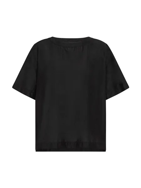 Блуза Roma из хлопкового шелка Momoni, черный