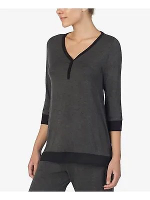 DKNY Intimates Серая рубашка для сна Пижамный топ L