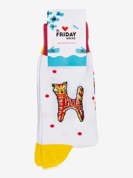 Носки с рисунками St.Friday Socks - Филимоновская игрушка, Белый