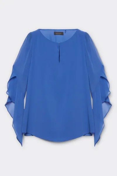 Однотонная блузка Elena Mirò, синий
