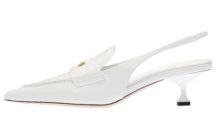 Кожаные пенни 45 мм лоферы Miu Miu