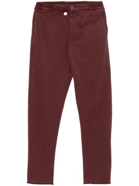 Kiton брюки из габардиновой ткани, красный