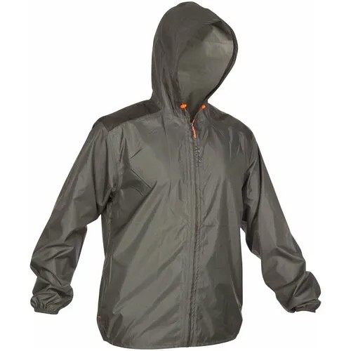 Куртка муж. Для охоты водонепроницаемая легкая 100, размер: M, цвет: Пепельный Хаки/Пыльный Хаки SOLOGNAC Х Decathlon