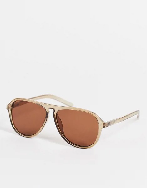 Солнцезащитные очки-авиаторы AJ Morgan Winger-Коричневый цвет
