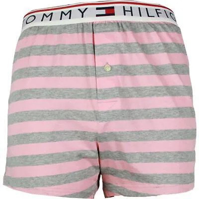 Tommy Hilfiger Мужские розовые полосатые трусы-боксеры на пуговицах S BHFO 4054