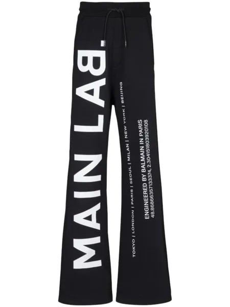 Balmain спортивные брюки Main Lab, черный