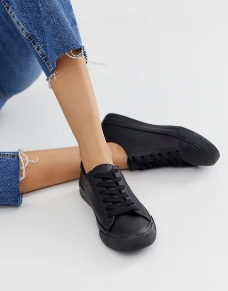 Черные кроссовки из искусственной кожи New Look-Черный