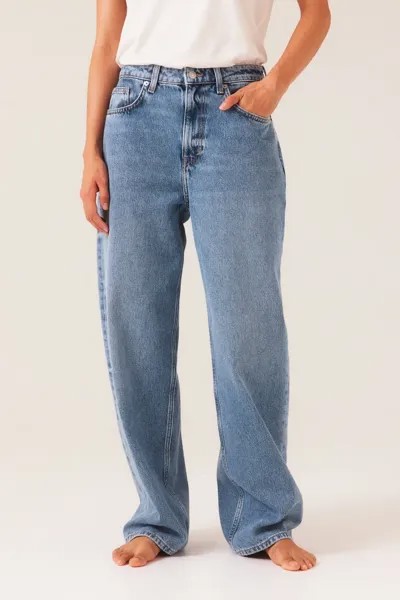 Мешковатые высокие джинсы H&M, синий