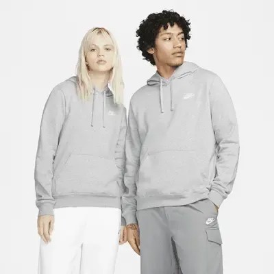 Худи Nike Sportswear Club Fleece, серый/белый