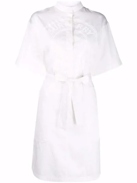 Burberry logo-print short-sleeve shirt dress