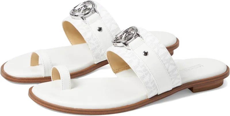 Сандалии на плоской подошве Rory Flat Thong MICHAEL Michael Kors, цвет Optic White