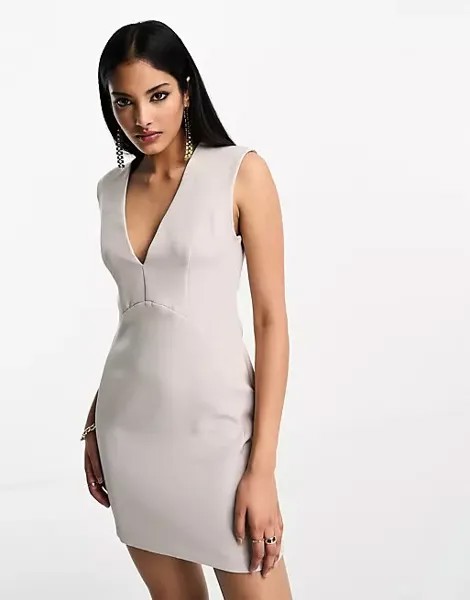 Платье мини без рукавов Asos Design, белый