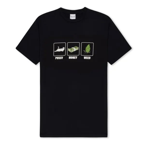 Футболка RIPNDIP Pu$$Y, Money, Weed Tee Black