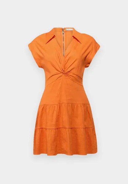 Платье-блузка MILA DEEP TWIST MINI DRESS Alice + Olivia, зеленый